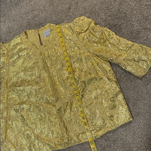 Saylor Vintage Metallic Gold Blouse - Picture 14 of 15